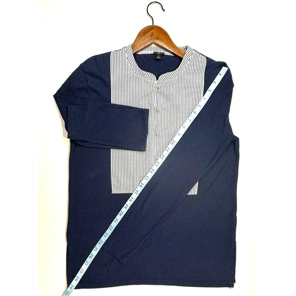 J.Crew,‎  Navy/White Stripe Collar, Long Sleeve Shirt, Wmn's Size Small - Picture 5 of 8